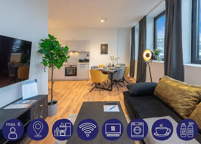 Apartament Modern, Komplett Saniert, In Zentraler Citylage Beim Kennedyplatz, Voll Ausgestatte Kueche, Offener Wohn- Und Essbereich, Helle Raeume